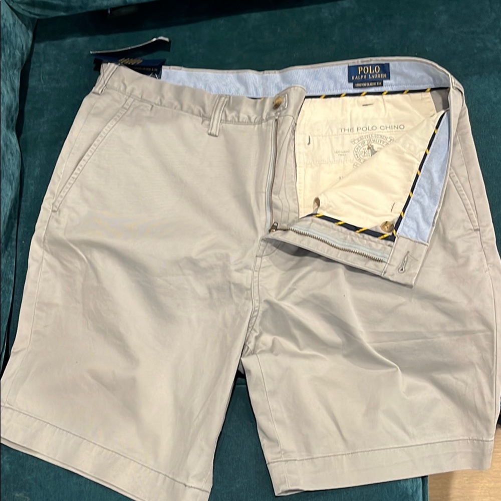 Polo by Ralph Lauren Gray Flat Front Shorts